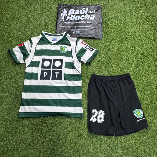 Kit  Sporting Lisboa Local 2001-2003 niño Retro