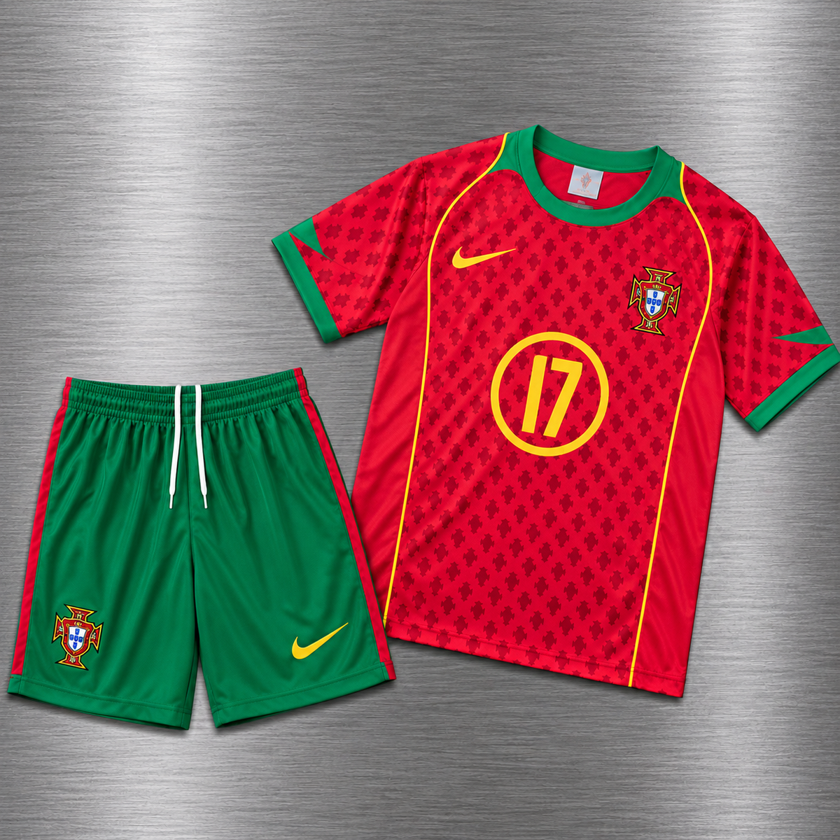 Kit Portugal Local 2004  Versión Infantil Niño Retro