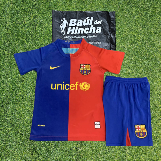 Kit Barcelona Local 2009 / 2010 retro Niño