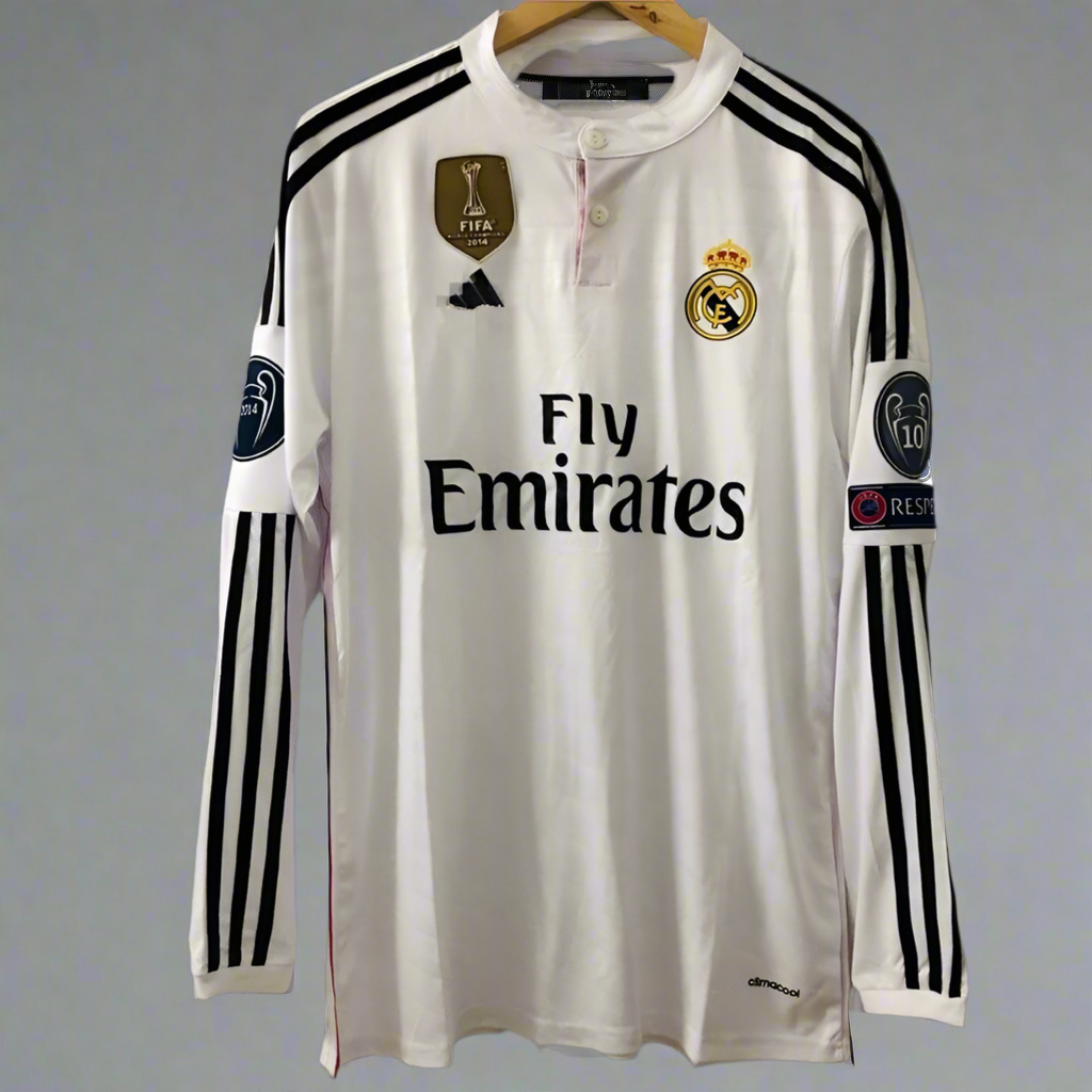 Camiseta Real Madrid Local Manga Larga 2014-2015 Versión Retro