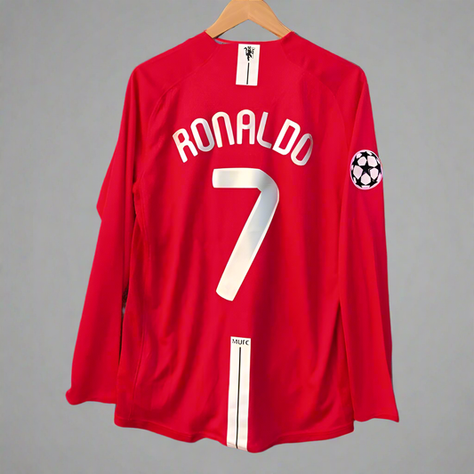 Camiseta Manchester united Manga larga 2007/2008 RETRO