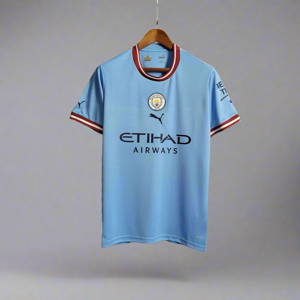 Camiseta Manchester City Local Haaland 2022-2023 Versión Fan