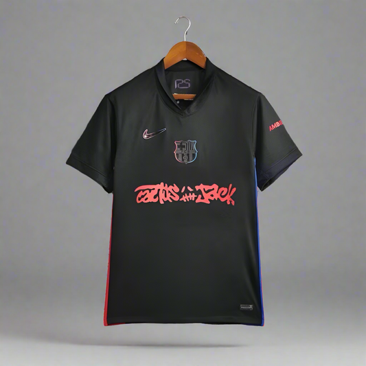 Camiseta  Barcelona  Visita Edicion Especial TRAVIS SCOTT 2024-2025 Version Fan