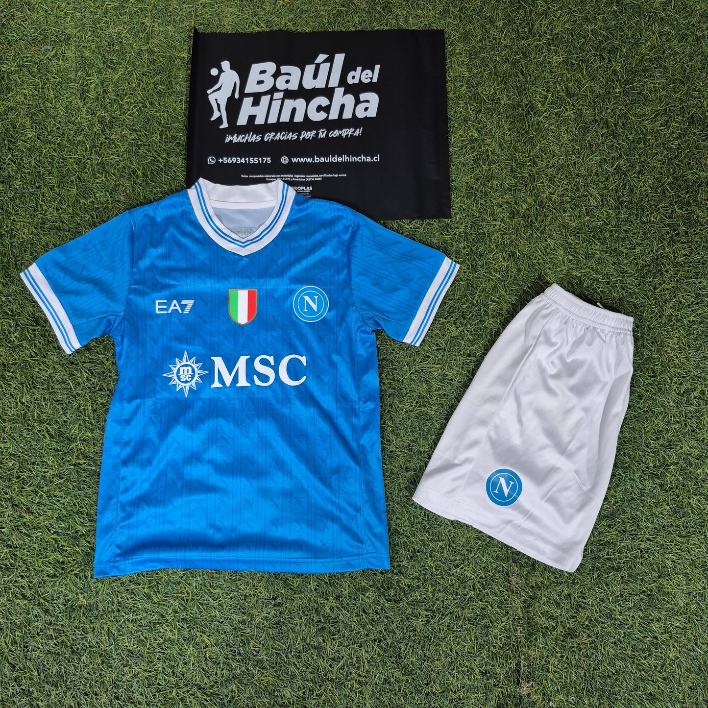 Kit Napoli Local 2025-2026 Versión Infantil Niño