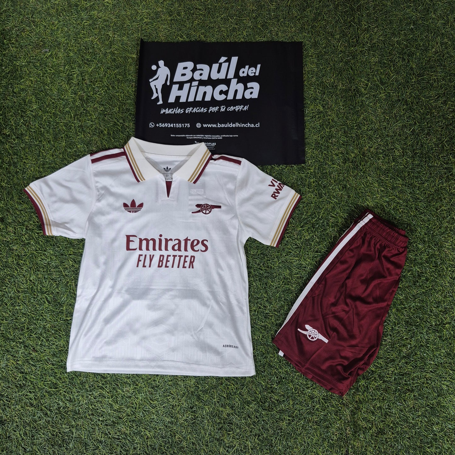 Kit Arsenal Tercera 2025-2026 Versión Infantil Niño