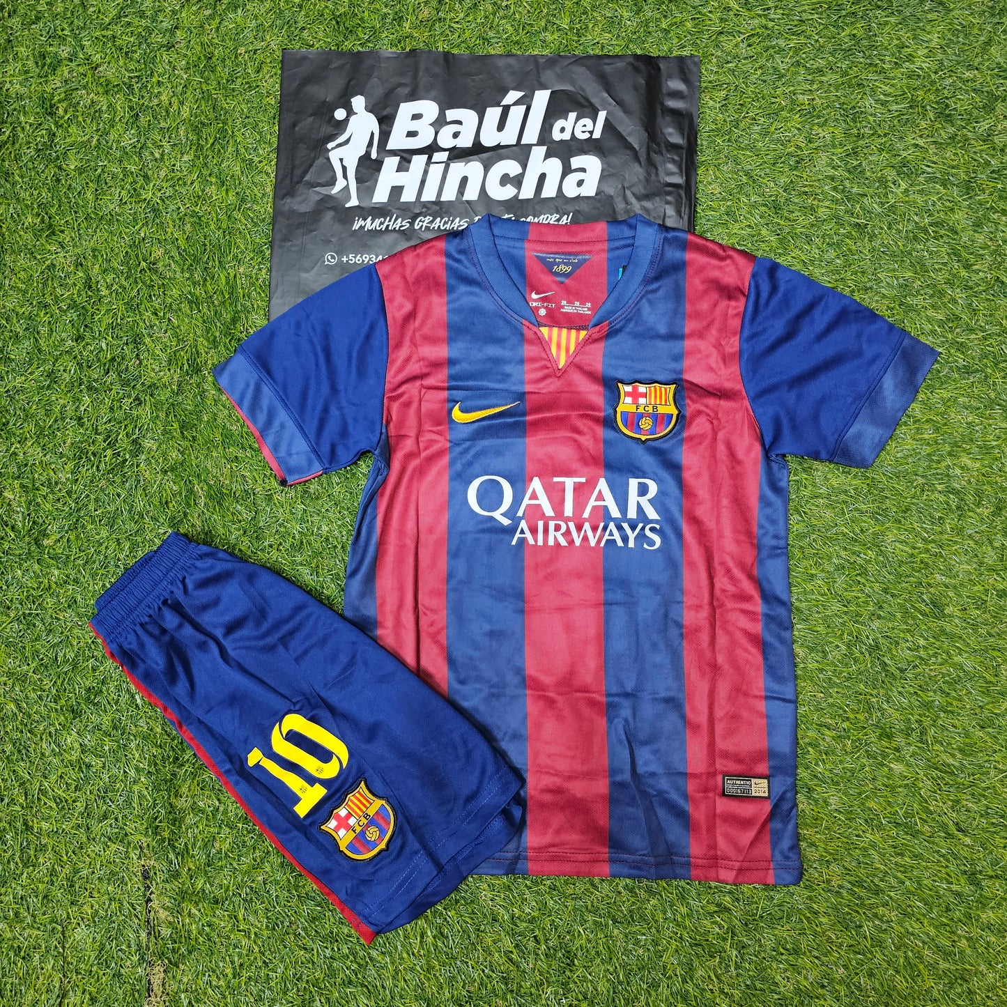 Kit Barcelona Local  NIÑO 2014/15 RETRO