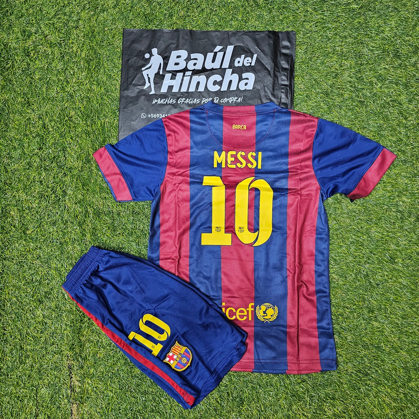 Kit Barcelona Local  NIÑO 2014/15 RETRO