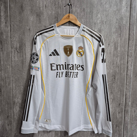 Camiseta Real Madrid Local Manga Larga 2025-2026 Versión Jugador