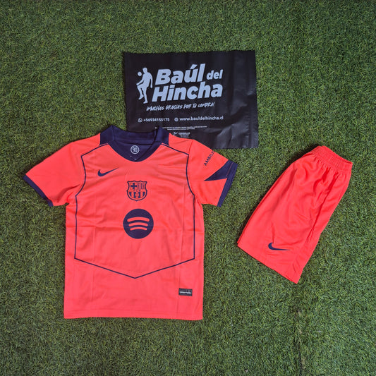 Kit Barcelona Tercera 2025-2026 Versión Infantil Niño